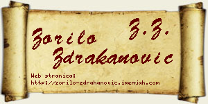 Zorilo Ždrakanović vizit kartica